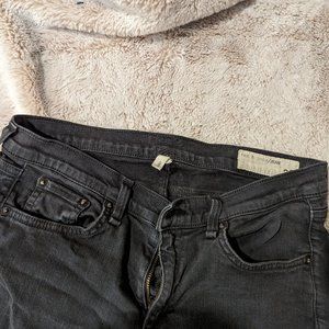 rag & bone Skinny Jeans Size 30 Distressed Charcoal